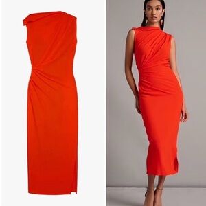 NARCISO RODRIQUEZ X ZARA COLLECTION RUCHED DRESS